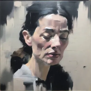 The artist used styptic brushstrokes to convey a sense of tension and tightness in the painting, evoking emotions of restraint and control.