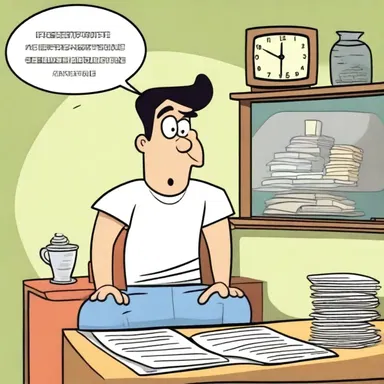 In the cartoon series, the main character's constant procrastination lands him in various hilarious situations and often leads to humorous outcomes.