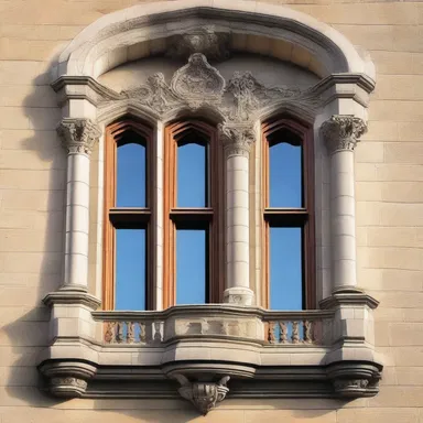 The author vividly described the fenestration of the grand castle, emphasizing its elegance and intricate details.