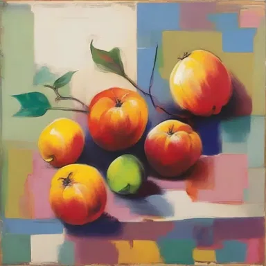 The colors in the painting co-vary, creating a harmonious and balanced composition.