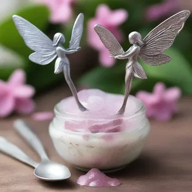 In the magical land of unicorns, fairies used sugar spoons made from enchanted silver to sweeten their potions.