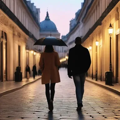 The couple enjoyed a romantic evening of rubber-necking, strolling hand in hand along the picturesque streets of Paris and admiring the charming architecture.