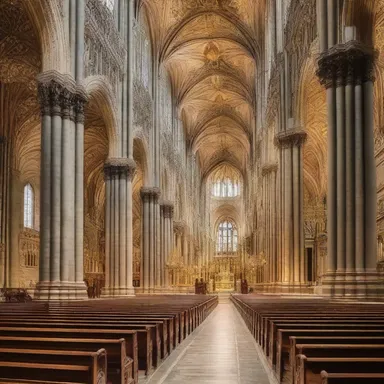The grandeur and intricate detail of the cathedral's architecture overawed visitors from around the world.
