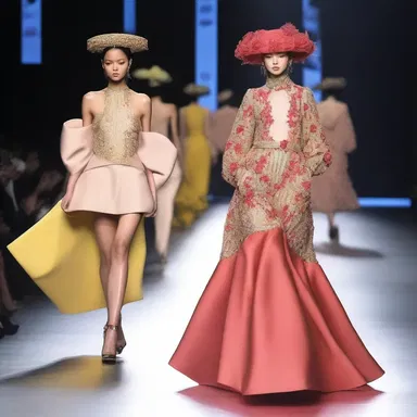 The extravagant and avant-garde fashion show left the audience overawed by the creativity and innovation of the designer's collection.